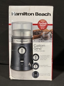 lot 93 image: Hamilton Beach Custom Grind Coffee Grinder 80393FG - 4-14 Cup Capacity, Stainless Steel Blades