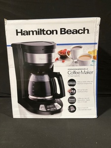 lot 100 image: Hamilton Beach 46290G Programmable Coffee Maker - 12-Cup Capacity