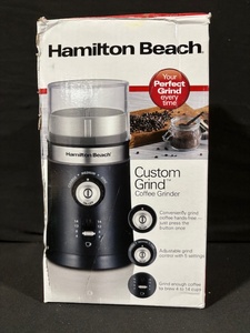 lot 104 image: Hamilton Beach Custom Grind Coffee Grinder 80393FG - Grinds 4 to 14 Cups