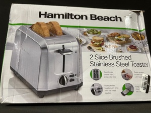 lot 106 image: Hamilton Beach 2-Slice Brushed Stainless Steel Toaster