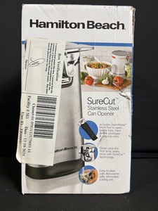 lot 114 image: Hamilton Beach SureCut Stainless Steel Can Opener