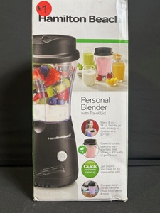 lot 115 image: Hamilton Beach 51146G Personal Blender - 14 oz Jar with Travel Lid