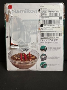 lot 127 image: Hamilton Beach 62637G Hand Mixer - 6-Speed SoftScrape, 300W, Snap-On Case