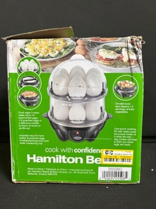 lot 138 image: Hamilton Beach 3-in-1 Egg Cooker - 14-Egg Capacity, Model 25508G