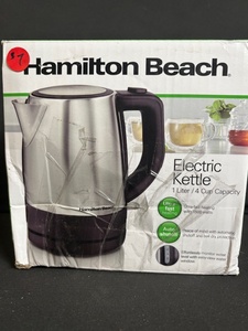 lot 141 image: Hamilton Beach Electric Kettle 1L - Model 40978G