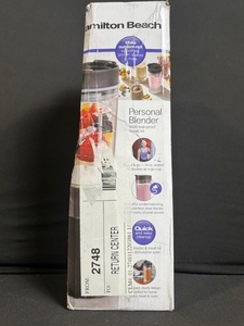 lot 160 image: Hamilton Beach Personal Blender - Leak-Proof Travel Lid