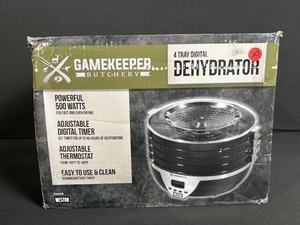 lot 161 image: GameKeeper Butchery 4-Tray Digital Dehydrator - 500W, Adjustable Timer & Thermostat
