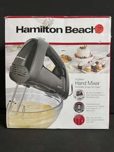 lot 162 image: Hamilton Beach 6-Speed Hand Mixer 62690FG with Snap-On Case