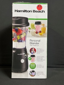 lot 163 image: Hamilton Beach Personal Blender 51146G - 14 oz Jar with Travel Lid