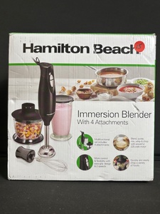 lot 164 image: Hamilton Beach Immersion Blender - 59768G with 4 Attachments