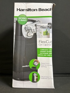 lot 179 image: Hamilton Beach FlexCut Can Opener - Cordless with Detachable Base, Opens Any Size