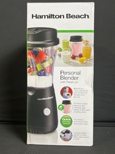 lot 181 image: Hamilton Beach Personal Blender with Travel Lid - 14 oz
