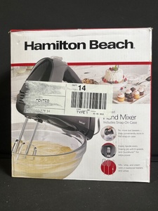 lot 189 image: Hamilton Beach Hand Mixer 62690FG - 6 speeds - Includes Snap-On Case