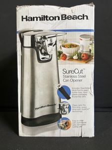 lot 190 image: Hamilton Beach SureCut Stainless Steel Can Opener