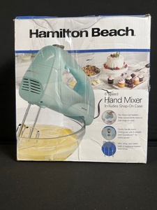 lot 196 image: Hamilton Beach Hand Mixer - 6-Speed with Snap-On Case