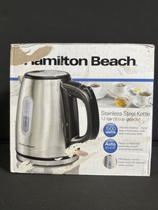lot 198 image: Hamilton Beach Stainless Steel Kettle 1.2L 1500W Model 40852