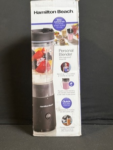lot 211 image: Hamilton Beach Personal Blender 51190F - 14 oz Travel Lid, BPA-Free