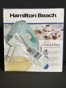 lot 218 image: Hamilton Beach 6-Speed Hand Mixer with Snap-On Case