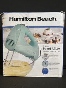 lot 227 image: Hamilton Beach 6-Speed Hand Mixer - Snap-On Case - Model 62700