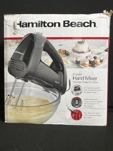 lot 233 image: Hamilton Beach 8-Speed Hand Mixer - Model 62690FG with Snap-On Case