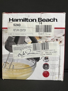lot 236 image: Hamilton Beach Hand Mixer 62690FG - 6-Speed 250W, Beaters Included