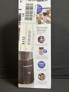 lot 237 image: Hamilton Beach 51190F Personal Blender with Travel Lid - 14 oz Jar, 300W