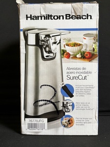 lot 254 image: Hamilton Beach SureCut Stainless Steel Can Opener
