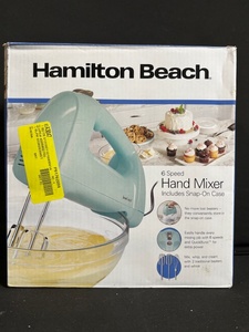 lot 257 image: Hamilton Beach 6-Speed Hand Mixer - Includes Snap-On Case