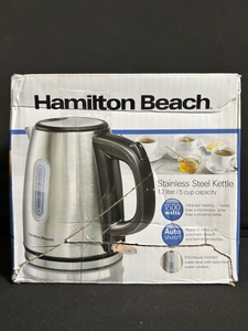 lot 259 image: Hamilton Beach Electric Kettle - 1.2L Stainless Steel - 1500W