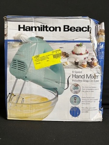 lot 263 image: Hamilton Beach Hand Mixer 6-Speed with Snap-On Case