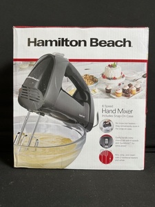 lot 272 image: Hamilton Beach Hand Mixer 6-Speed with Snap-On Case - Model 62690FG