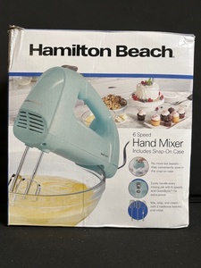 lot 274 image: Hamilton Beach Hand Mixer - 6-Speed Model 62700 with Snap-On Case