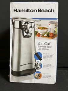 lot 275 image: Hamilton Beach SureCut Stainless Steel Can Opener - Model 76778JFG