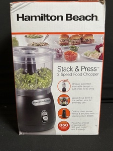 lot 288 image: Hamilton Beach Stack & Press 2-Speed Food Chopper
