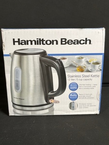 lot 289 image: Hamilton Beach Stainless Steel Kettle - 1.2L, 1500W, Auto Shutoff