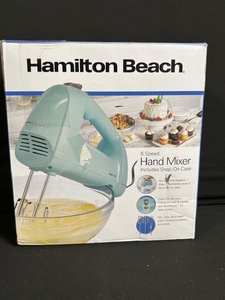 lot 290 image: Hamilton Beach 6-Speed Hand Mixer Includes Snap-On Case