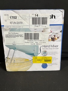 lot 296 image: Hamilton Beach Hand Mixer 62700 with Snap-On Case