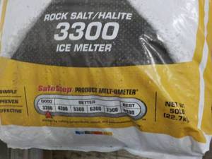 lot 25 image: 2 bag 50 lbs. Safe Step Rock SaltH...
