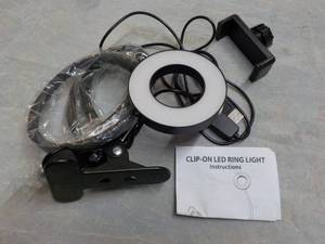 lot 38 image: Clip On LED Ring Light...