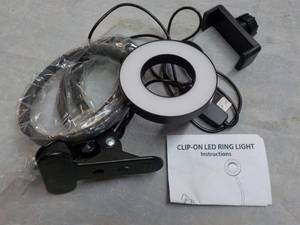 lot 39 image: Clip On LED Ring Light...