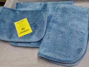 lot 73 image: 3 pc Basin Blue Rug II Set 17 x 24,...