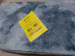lot 93 image: Basin Blue 24 x 40 Bath Rug New f...