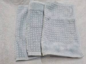 lot 94 image: 3 Blue Madison Park Washcloths New...
