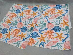 lot 102 image: 2 New Beach Scene Hand Towels 12 x ...