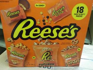 lot 104 image: Box of Reeses 18 Sweet and Salty P...