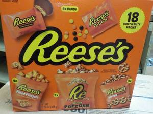 lot 108 image: Box of Reeses 18 Sweet and Salty P...