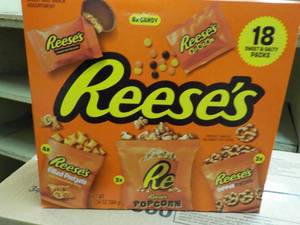 lot 110 image: Box of Reeses 18 Sweet and Salty P...