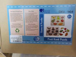 lot 130 image: Wood Fruit Knob Puzzle...