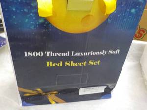 lot 206 image: 1800 Thread Bed Sheet Set Grey ...