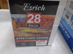 lot 207 image: Esrich 28 pack Stretched Cavas...